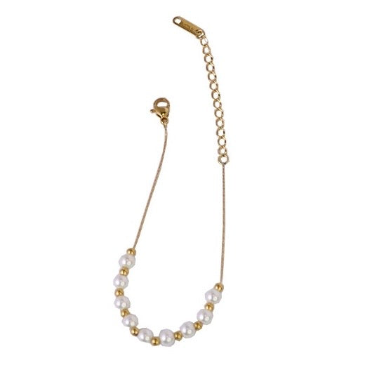 Noa Gold Pearl Bracelet