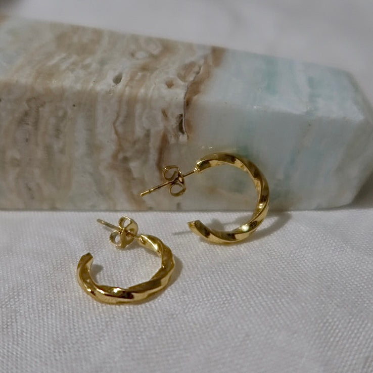 Roman Gold Hoop Earrings