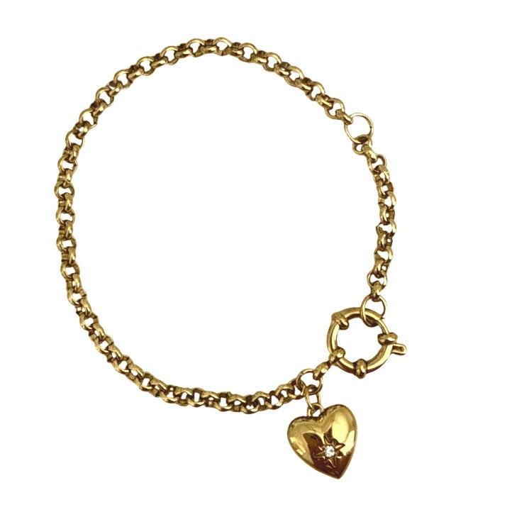 Monroe Heart Charm Bracelet