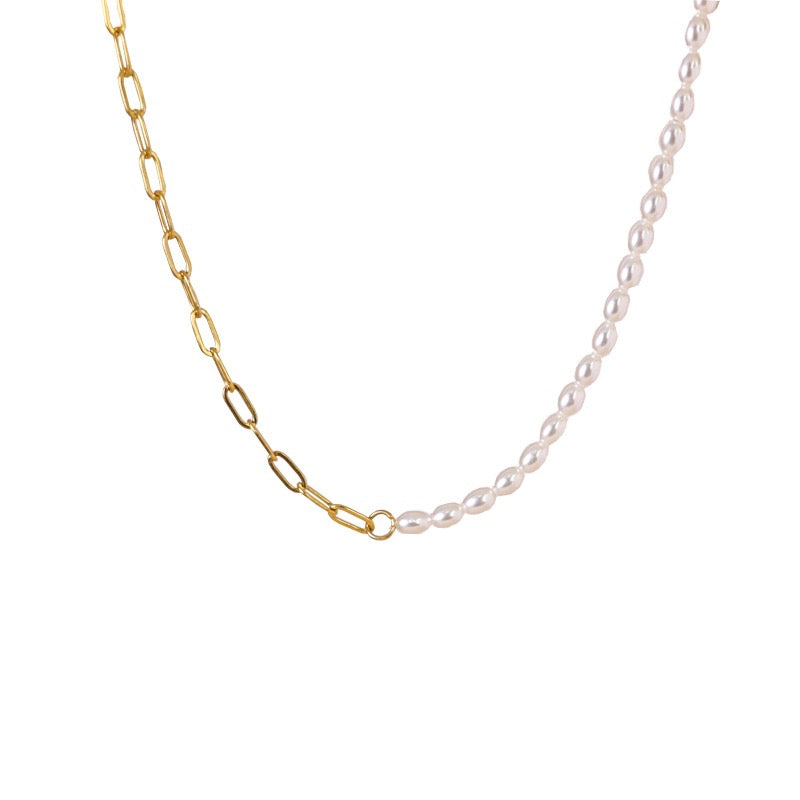 Harlow Gold Pearl Necklace