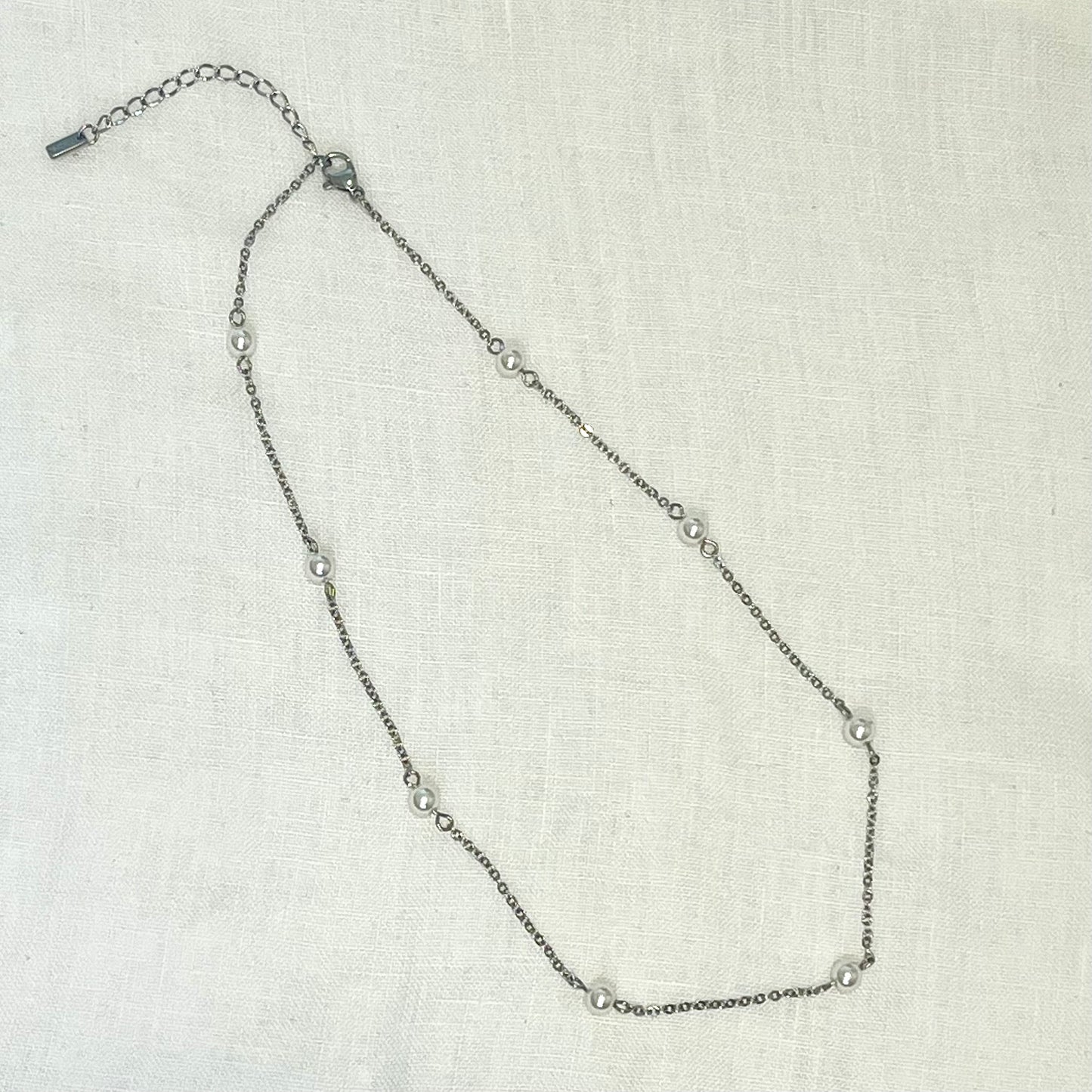Blair Silver Pearl Necklace