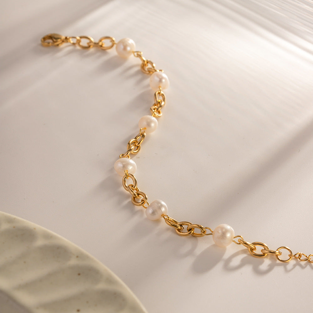 Lovina Gold Pearl Bracelet