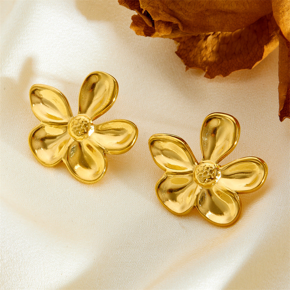 Lilian Gold Floral Earrings