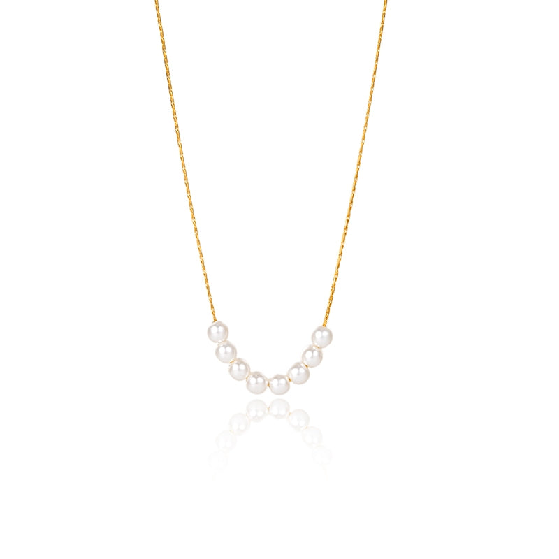 Sienna Gold Pearl Necklace