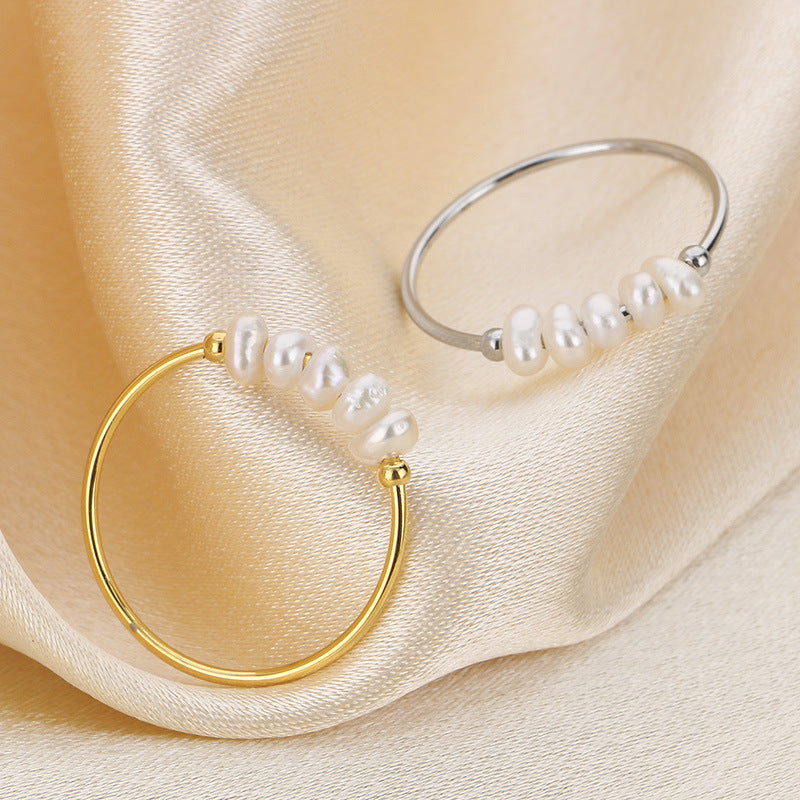 Sienna Gold Pearl Ring