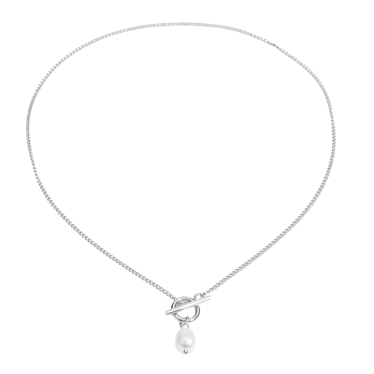 Margot Silver Pearl Necklace