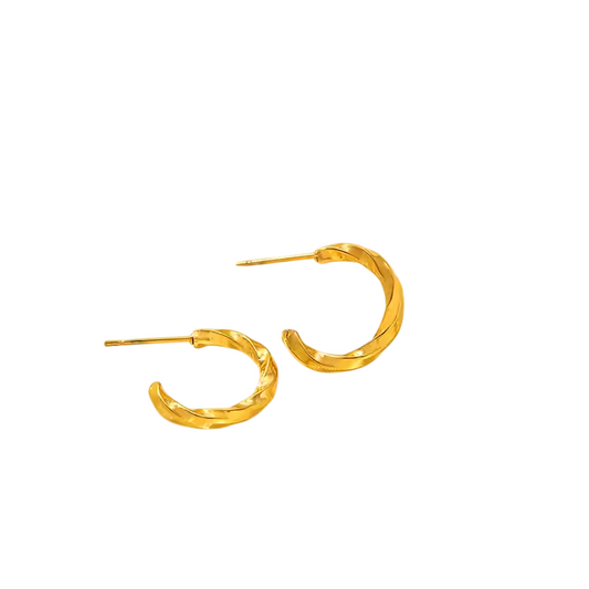 Roman Gold Hoop Earrings