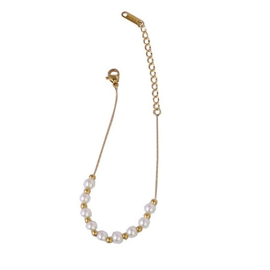 Noa Gold Pearl Bracelet