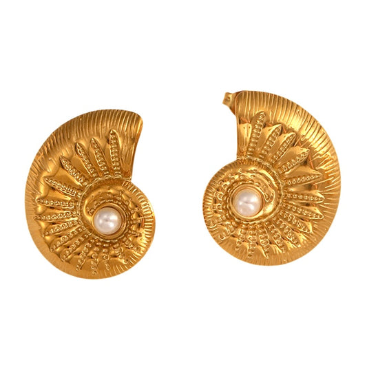 Maris Shell Gold Earrings