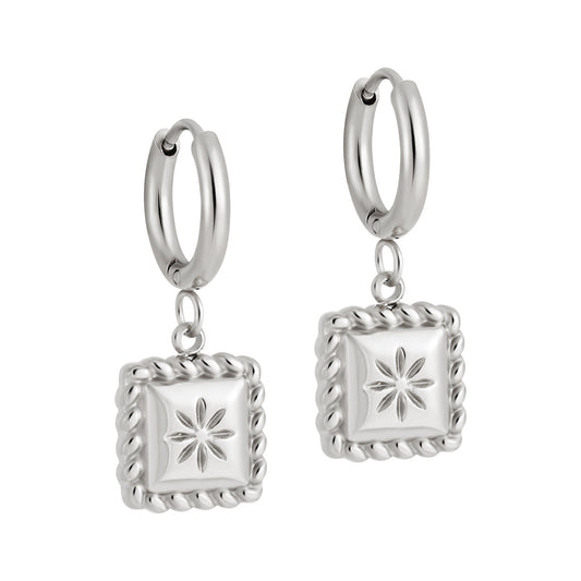 Florence Silver Hoops
