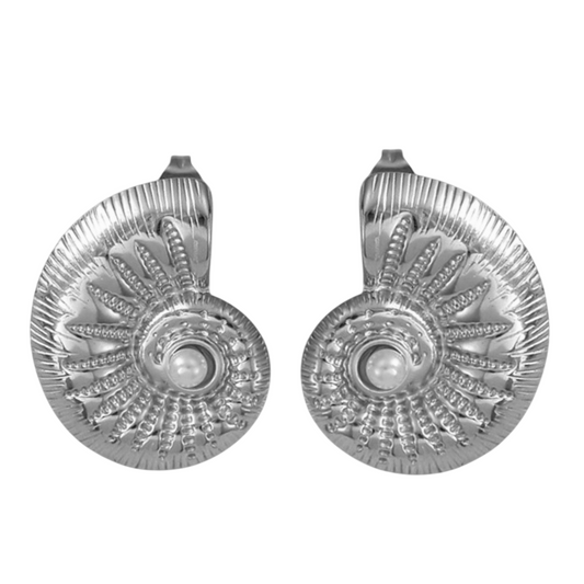 Maris Shell Silver Earrings