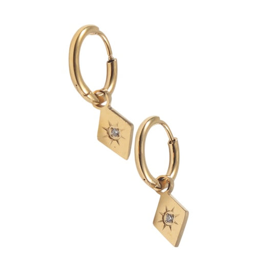 Celeste Gold Hoops
