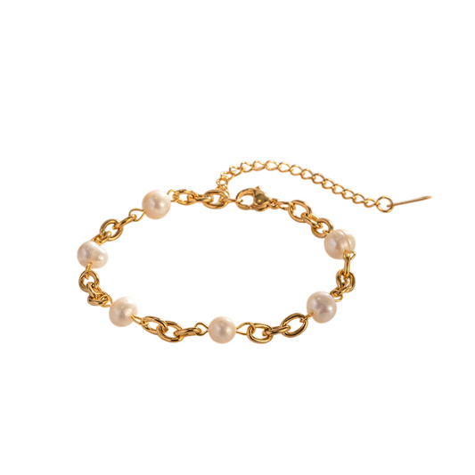 Lovina Gold Pearl Bracelet
