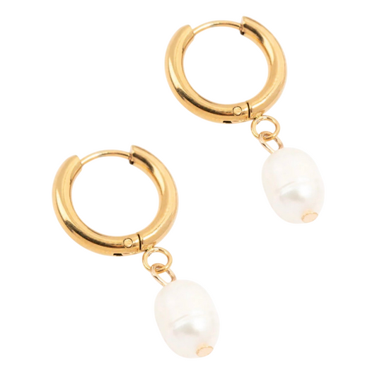 Coven Gold Pearl Hoop