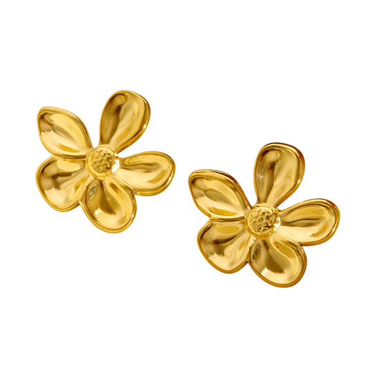 Lilian Gold Floral Earrings