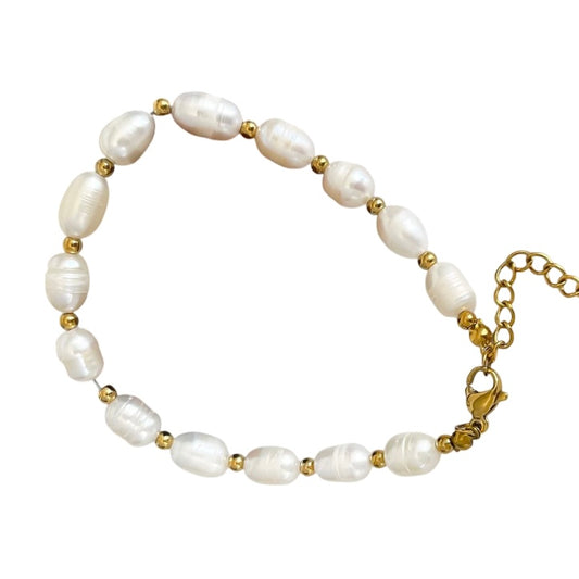 Wren Gold Pearl Bracelet