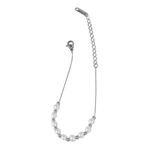 Noa Silver Pearl Bracelet