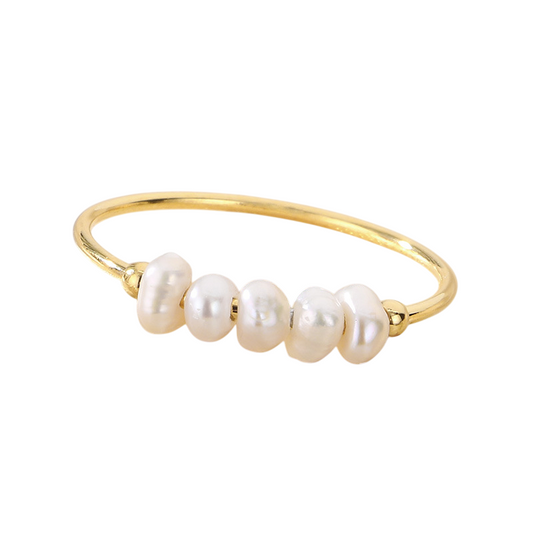 Sienna Gold Pearl Ring