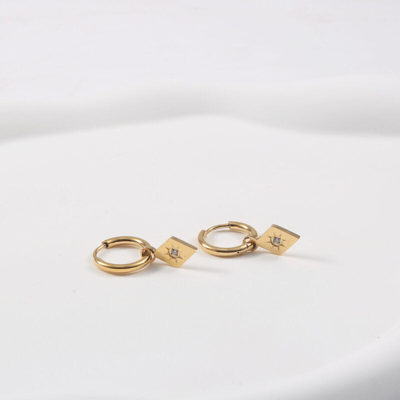 Celeste Gold Hoops