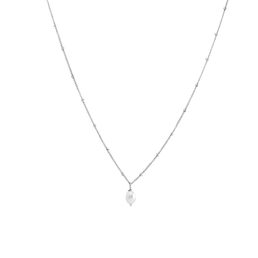 Camille Pearl Silver Necklace