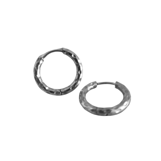 Jade Silver Hoop